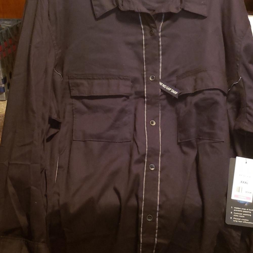 New riders shape illusions 3x black button up